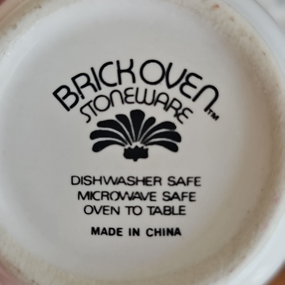 Brick Oven Stoneware Blue Floral Teacup and Saucer - Picture 2 of 8